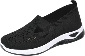 Orthopedic Walking Shoes for Women Slip On Sneakers with Arch Support Comfortable Casual Loafers Plantar Fasciitis Relief Foot Heel Pain Diabetic Feet
