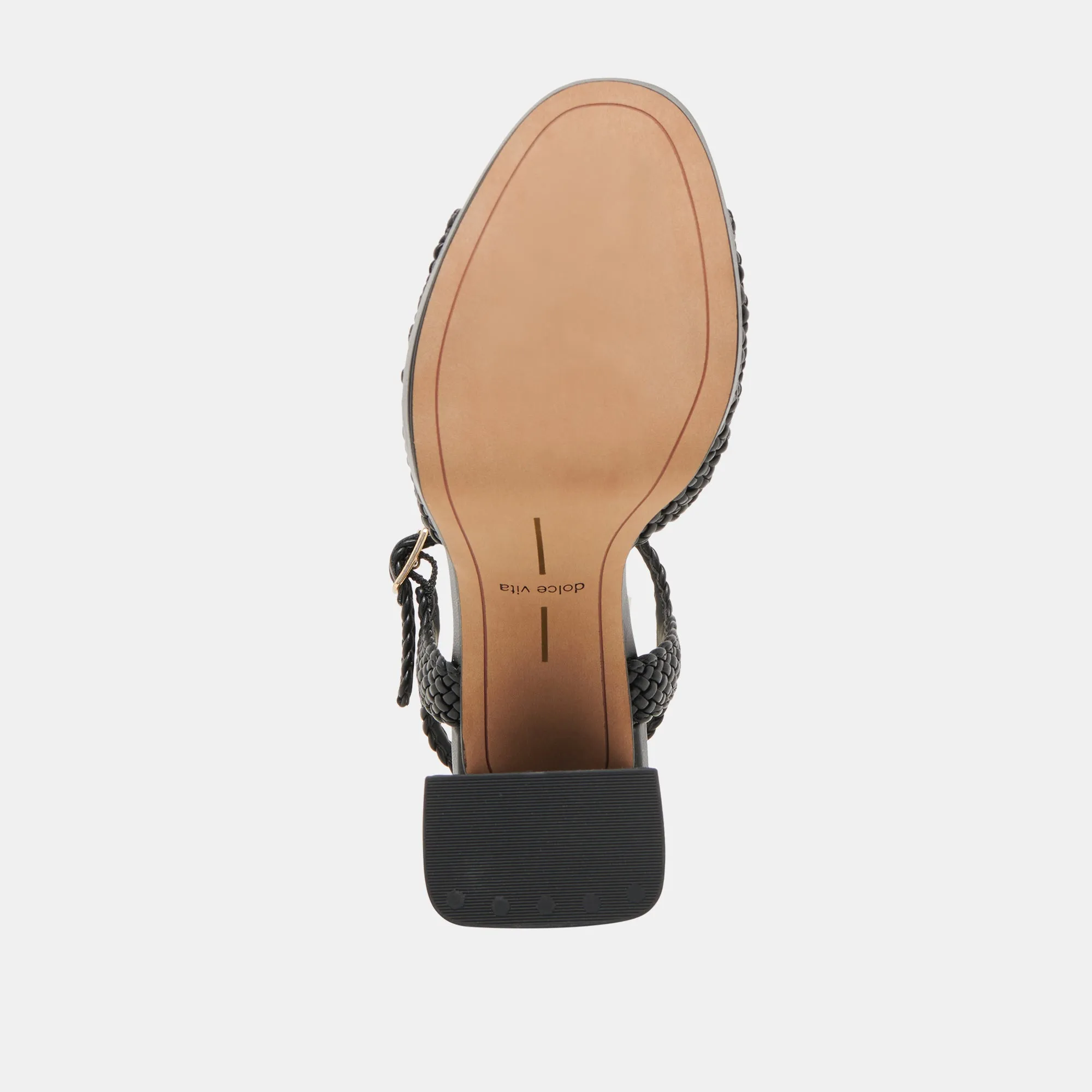PEYTEN WIDE HEELS BLACK WOVEN STELLA