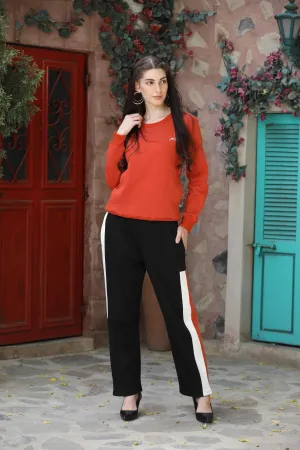 Pro Basic Rust Round Neck Sweatshirt