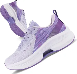 QUINMOK Womens Walking Shoes Non-Slip Tennis Sneakers Mesh Athletic Running Shoes