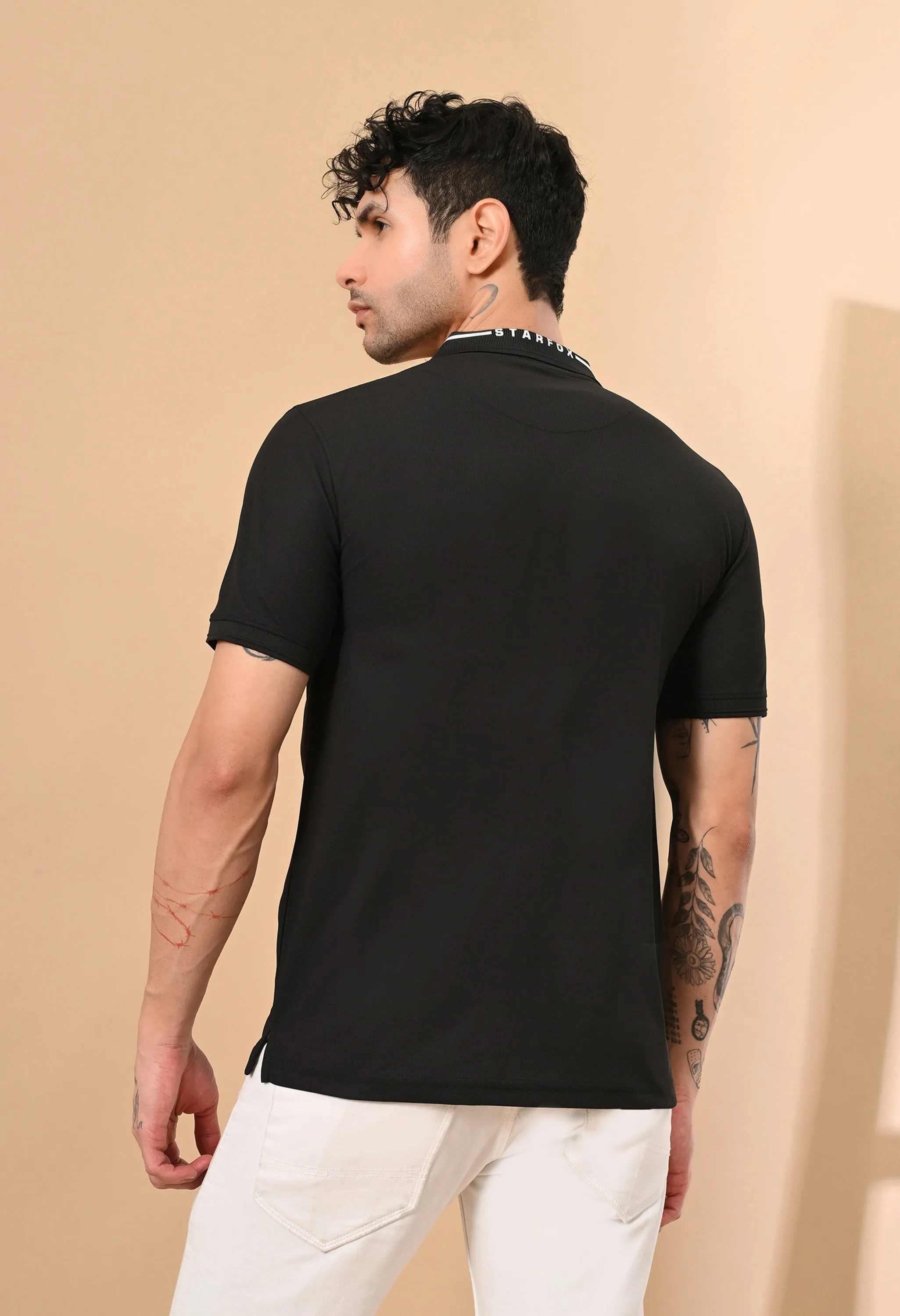 RAVEN BLACK DRY-FIT POLO WITH POCKET