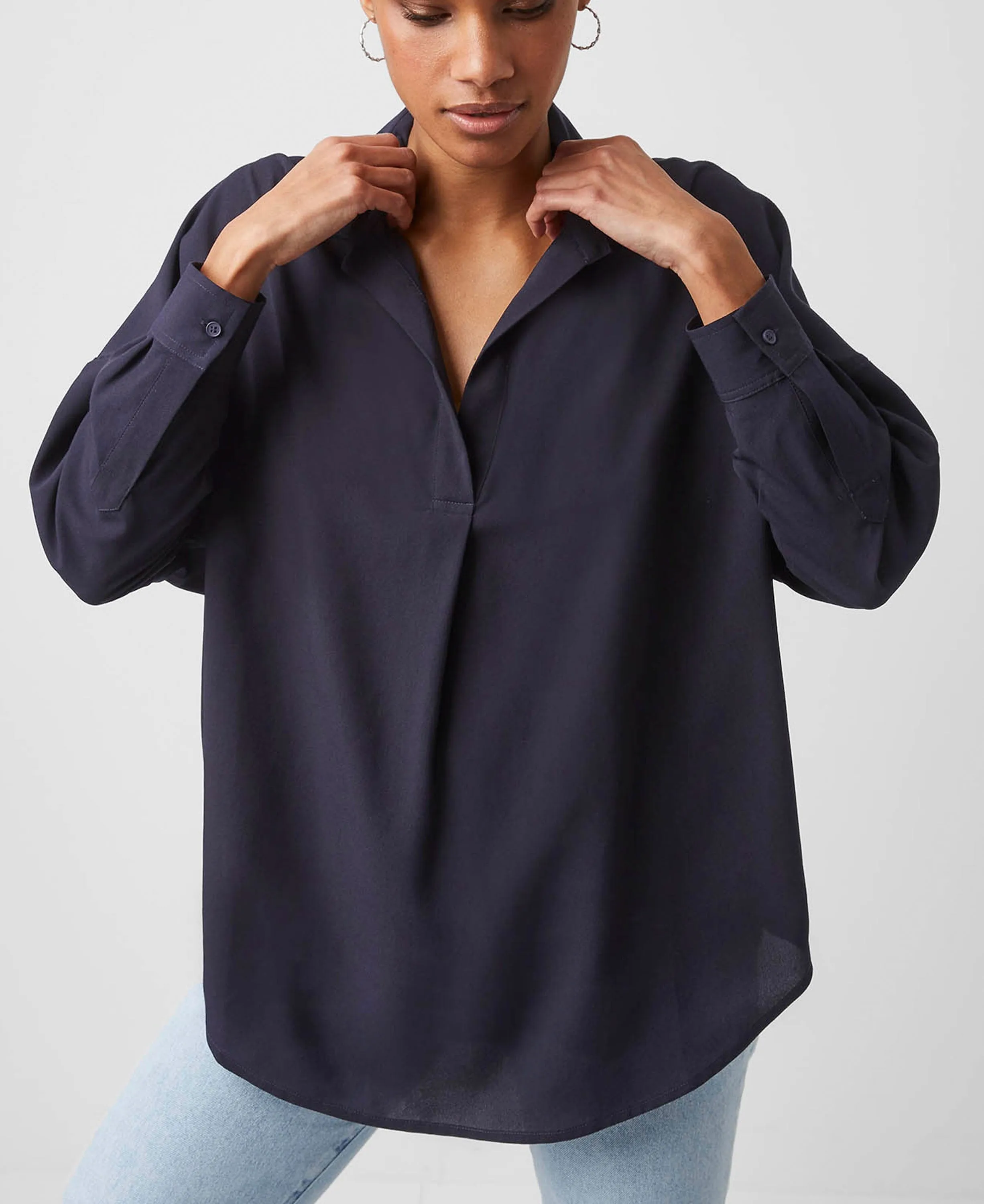 Rhodes Popover Shirt - Utility Blue
