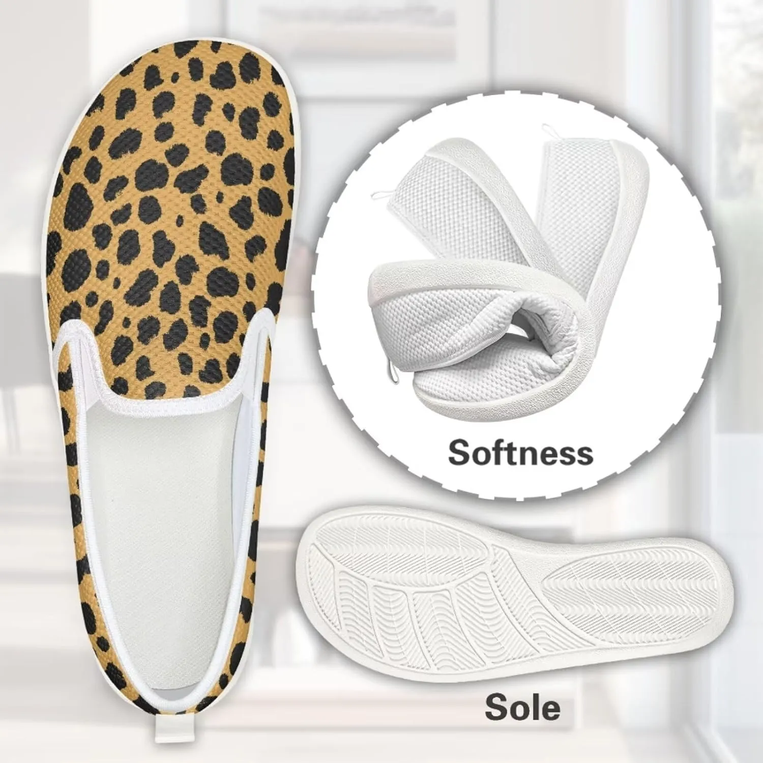 Slip On Shoes for Women Stylish Casual Sneakers Loafers Comfort Zero Drop Flat Walking Sneakers Lightweight Gym Workout Running