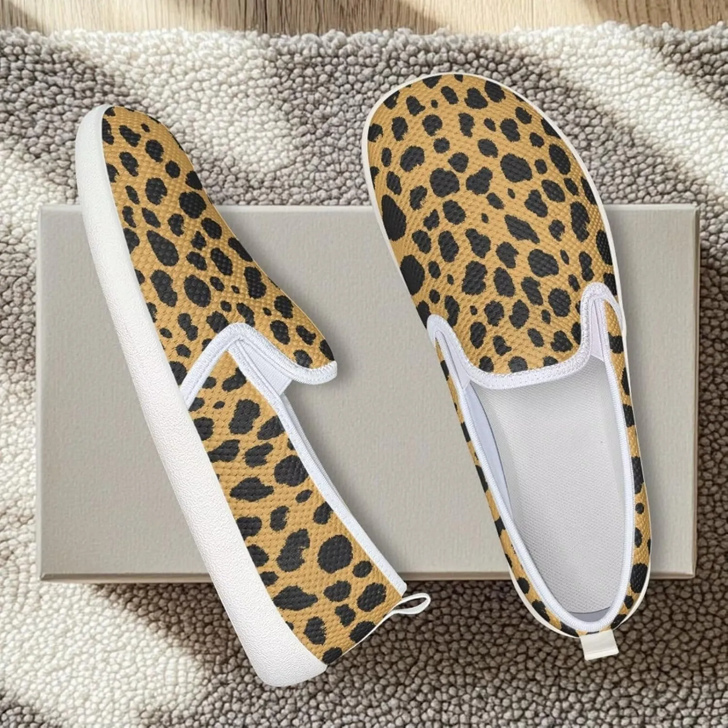 Slip On Shoes for Women Stylish Casual Sneakers Loafers Comfort Zero Drop Flat Walking Sneakers Lightweight Gym Workout Running