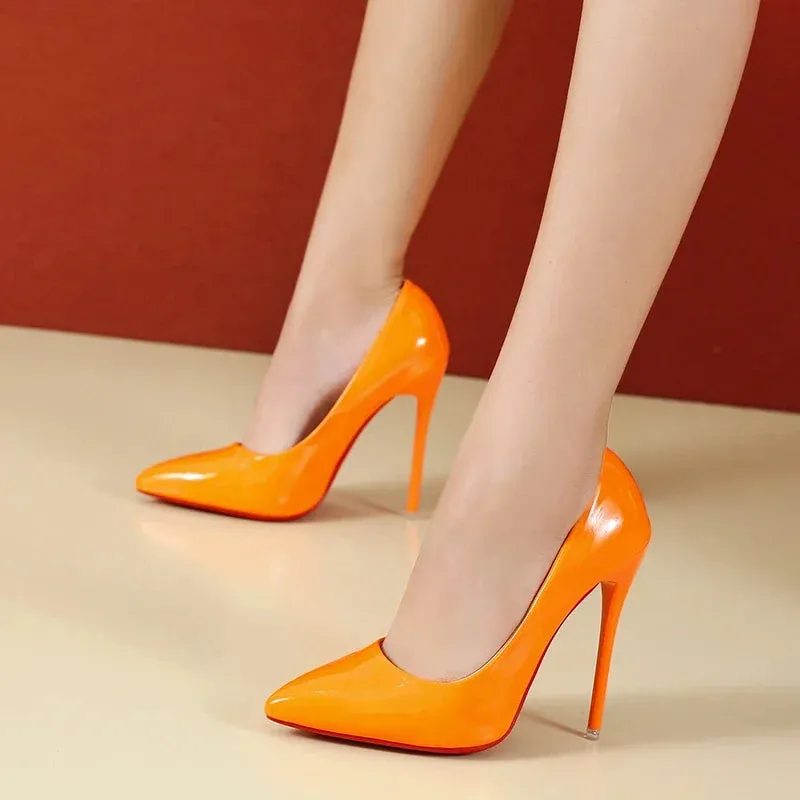 Solid Color Banquet Party Outdoor Casual Large Size High Heel High Heel