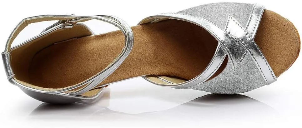 Solid Shoes Dance Prom Fashion Women's Sandals Latin Ballroom Women's Sandals for Walking Shoes