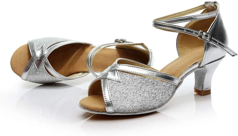 Solid Shoes Dance Prom Fashion Women's Sandals Latin Ballroom Women's Sandals for Walking Shoes