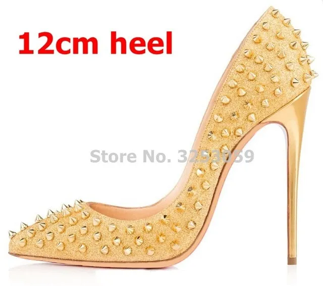 Studded Pointed Toe Heels