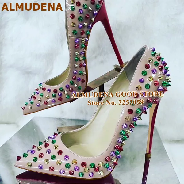 Studded Pointed Toe Heels