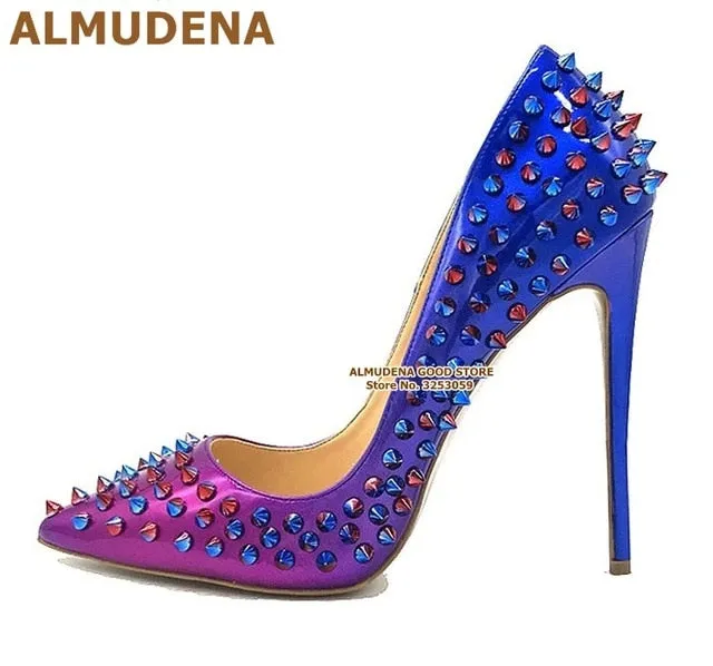 Studded Pointed Toe Heels