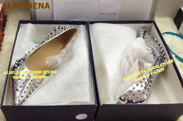 Studded Pointed Toe Heels