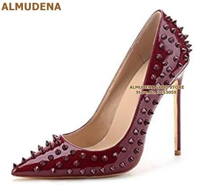 Studded Pointed Toe Heels