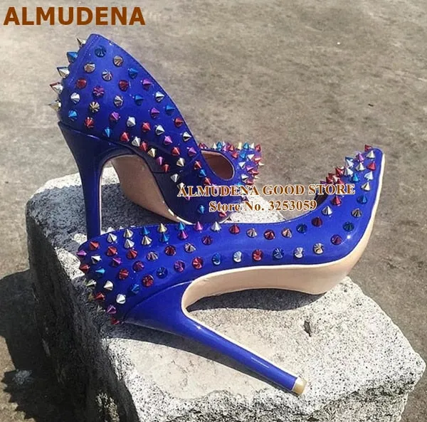 Studded Pointed Toe Heels