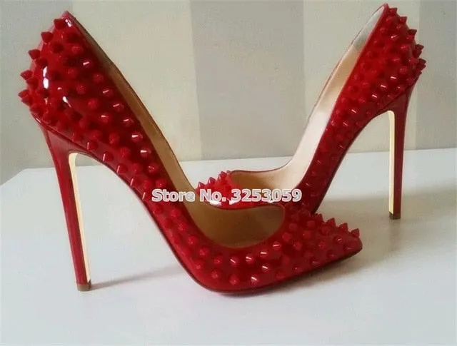 Studded Pointed Toe Heels