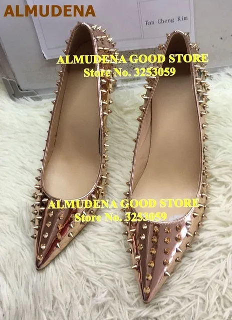 Studded Pointed Toe Heels