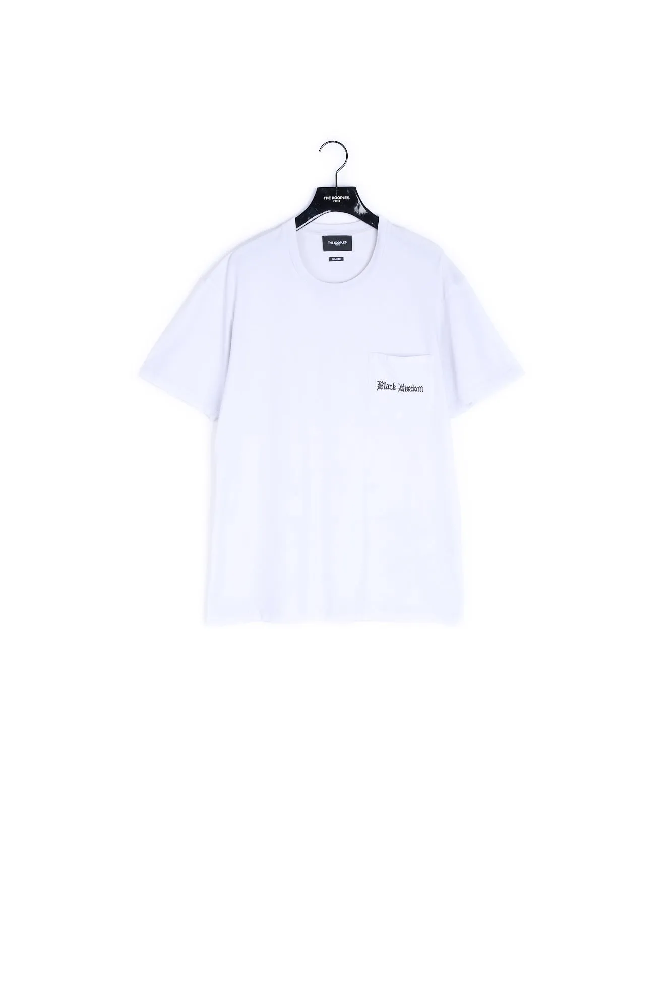 T-shirt coton blanc sérigraphie Black Wisdom