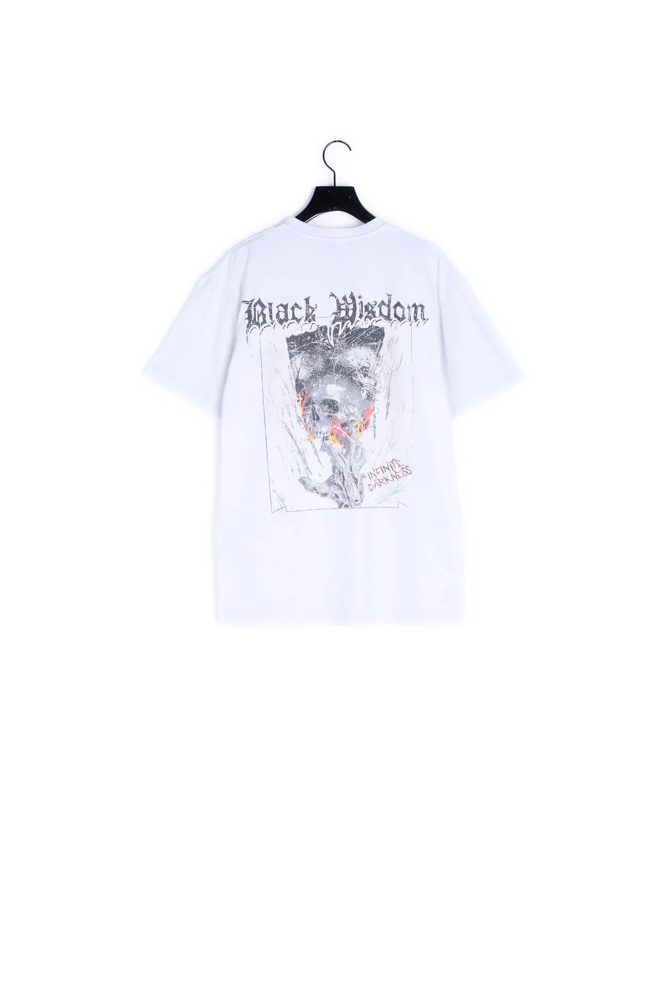 T-shirt coton blanc sérigraphie Black Wisdom