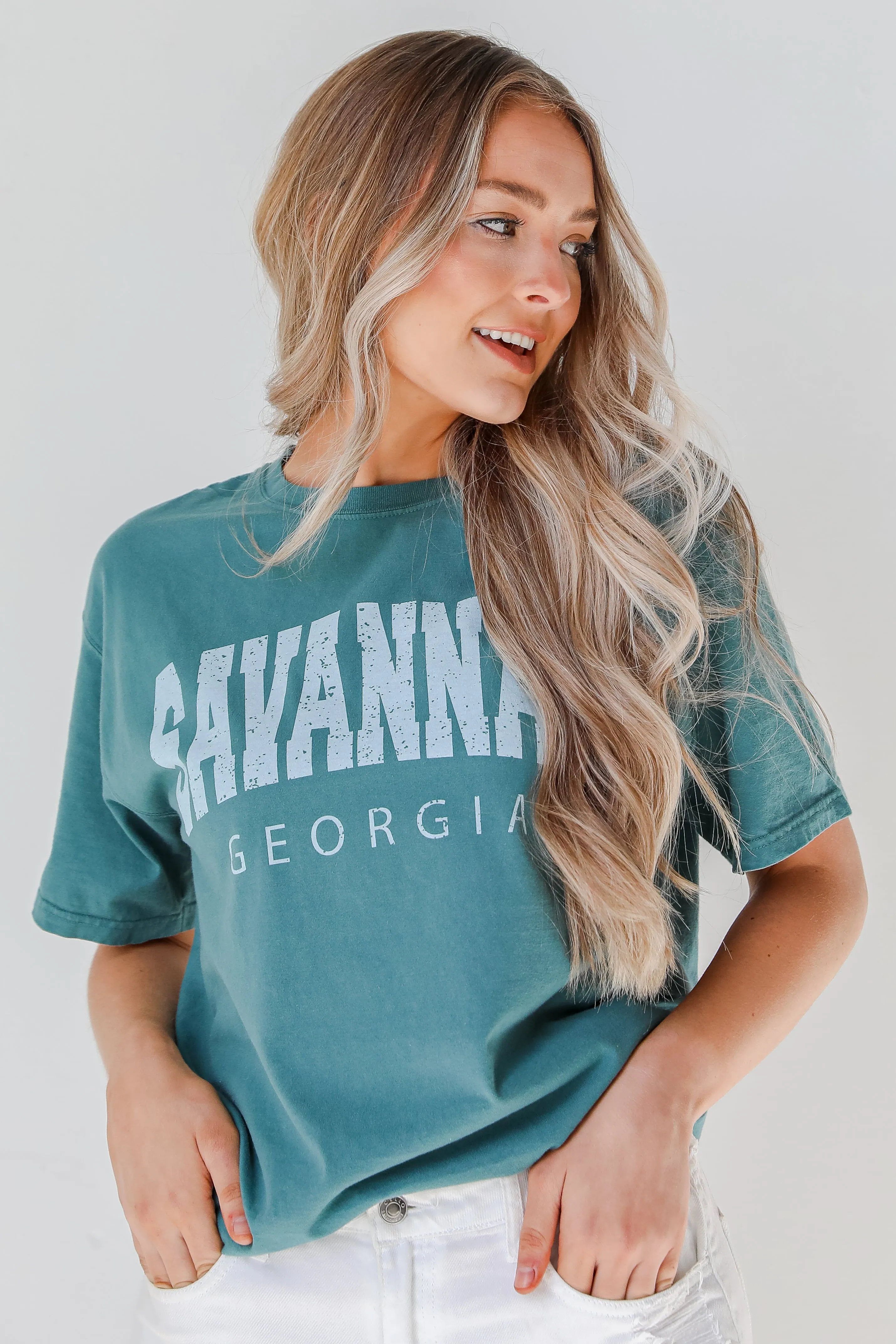 Teal Savannah Georgia Tee