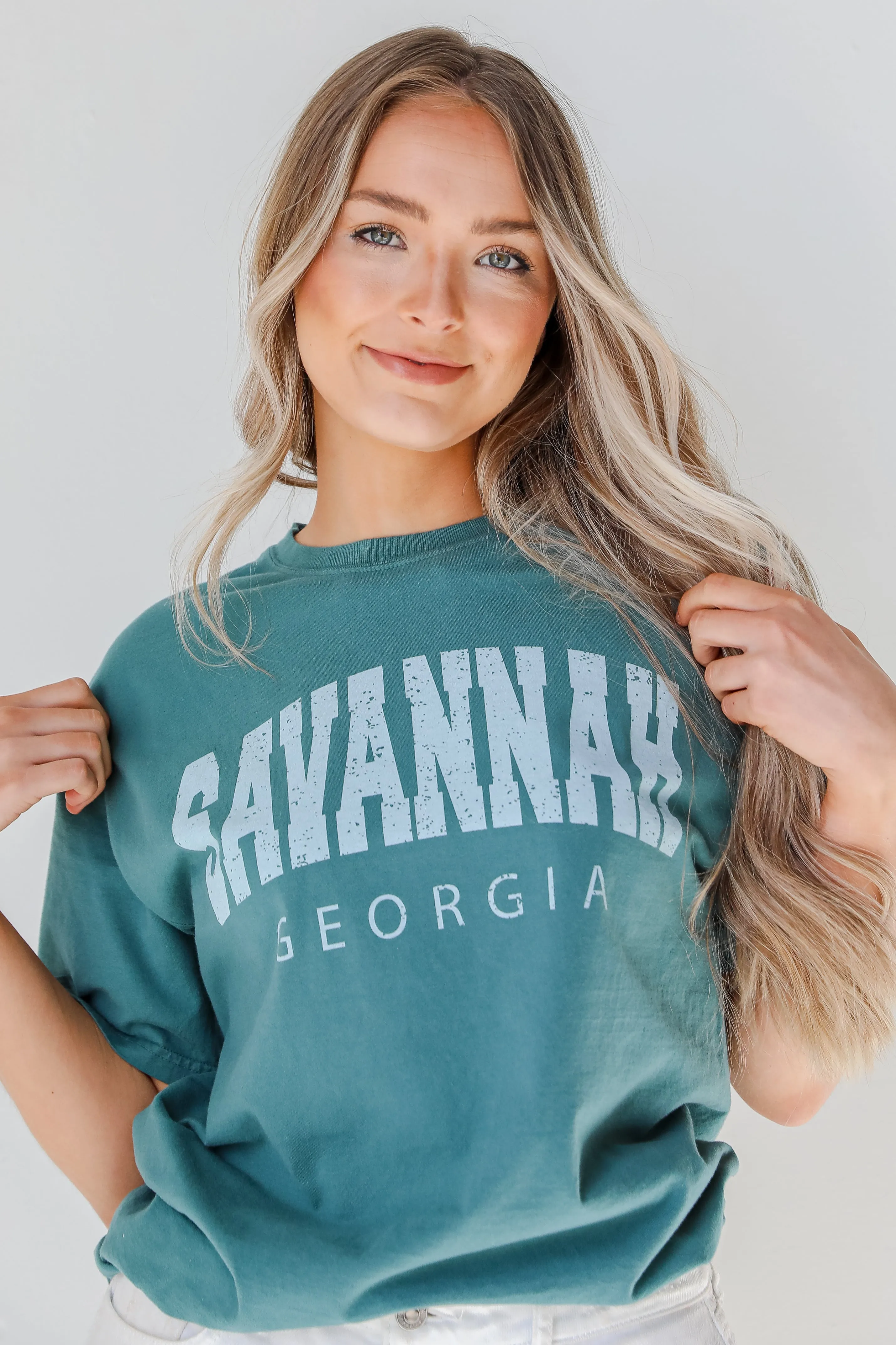 Teal Savannah Georgia Tee