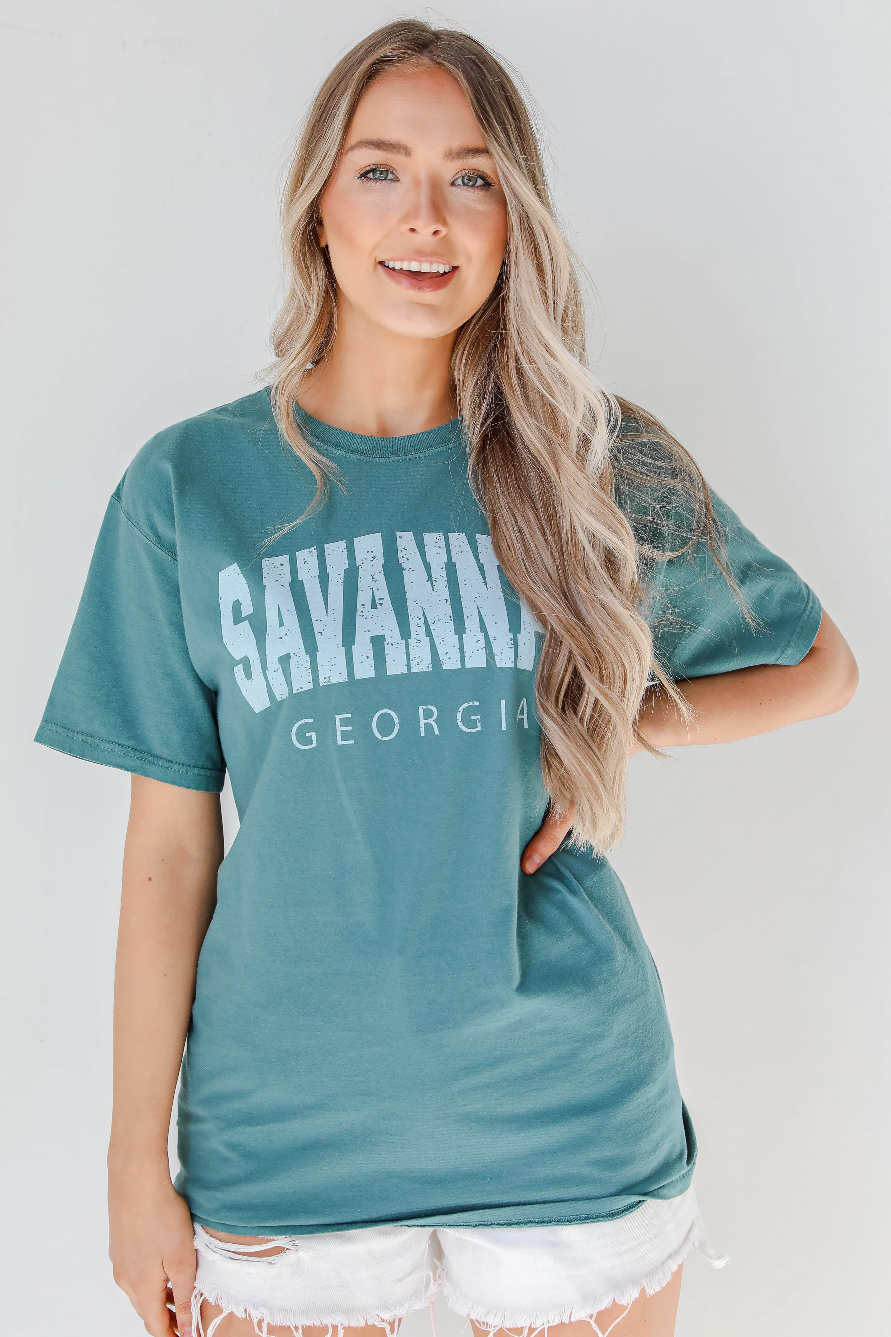 Teal Savannah Georgia Tee