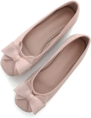 TN TANGNEST Women's Ballet Flats Fashion Bowknot Square Toe Casual Flat Shoes Comfortable Wedding Party Dress Flats