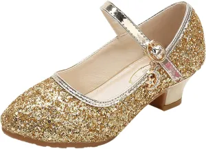 Toddler Baby Shoes Children Shoes Girls Fashion Stage High Heel Dance Performance Princess Single Open-Toe Flat Sandals