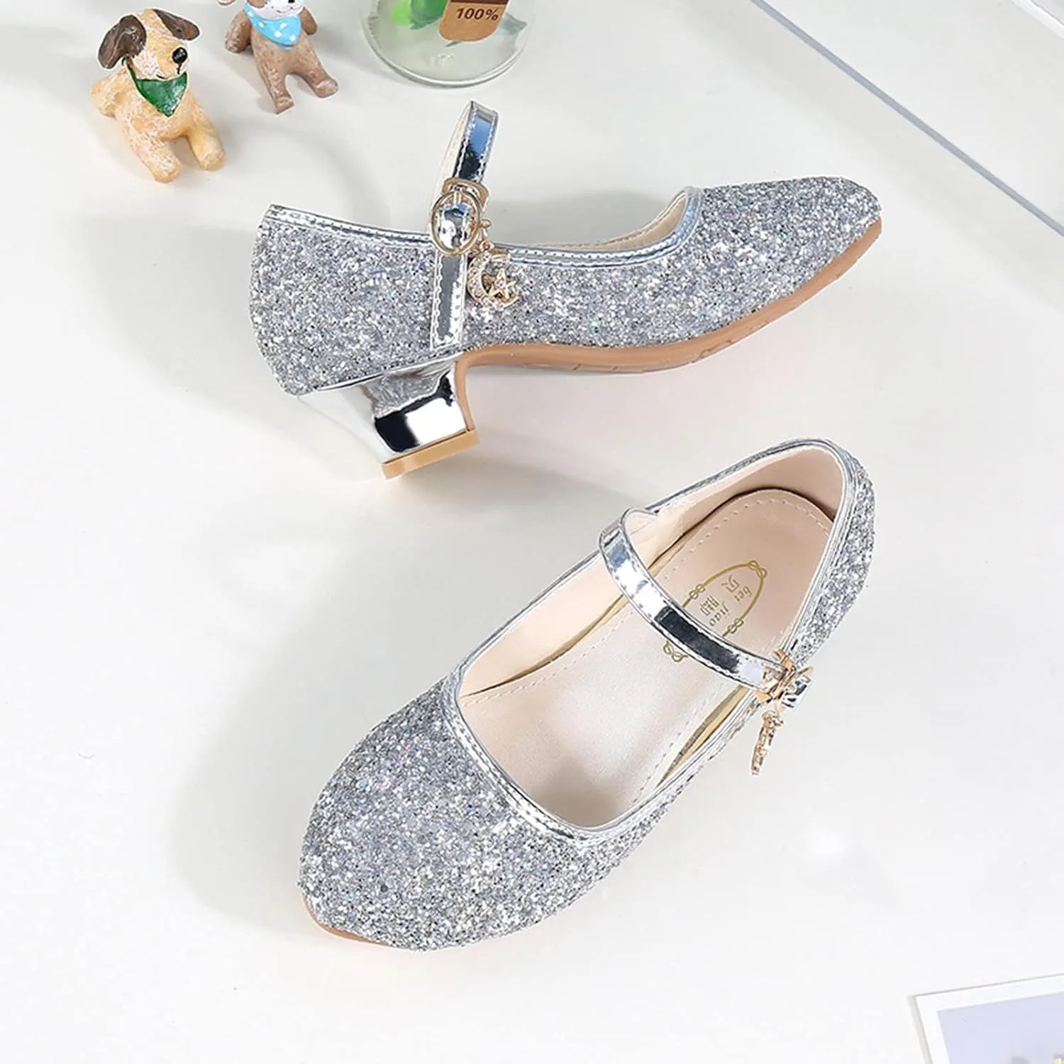 Toddler Baby Shoes Children Shoes Girls Fashion Stage High Heel Dance Performance Princess Single Open-Toe Flat Sandals