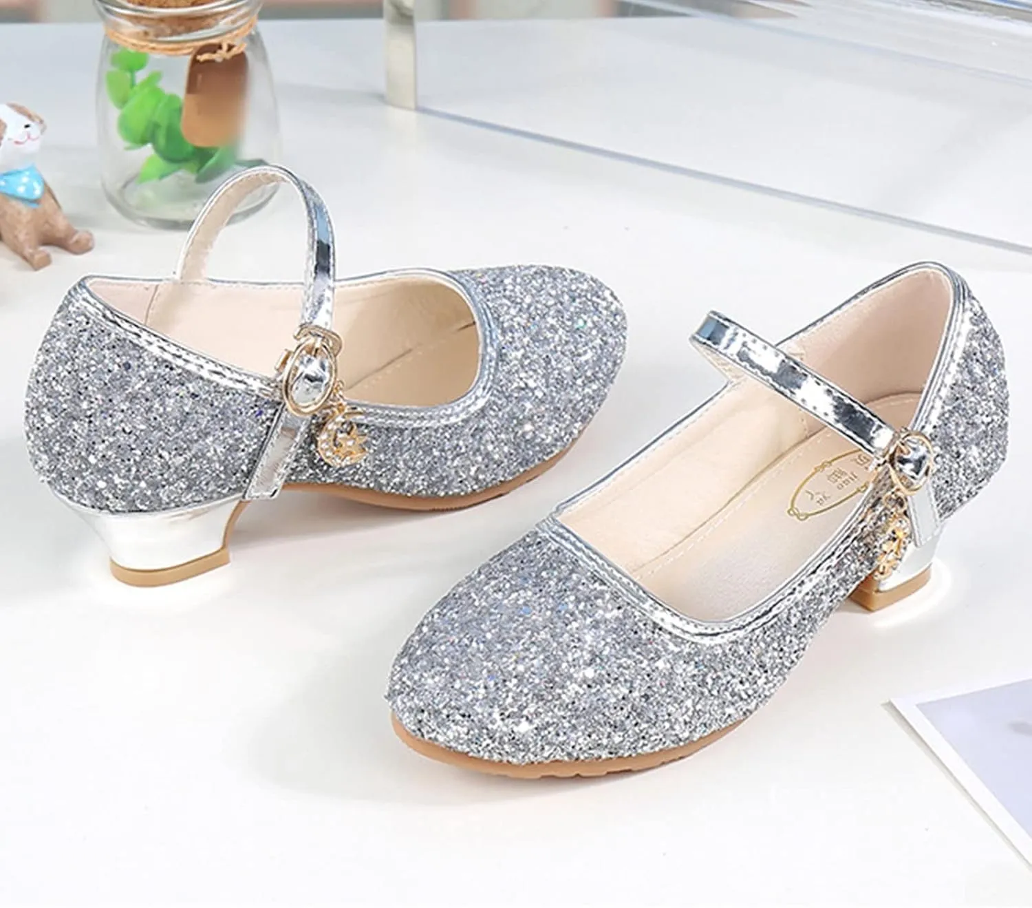 Toddler Baby Shoes Children Shoes Girls Fashion Stage High Heel Dance Performance Princess Single Open-Toe Flat Sandals