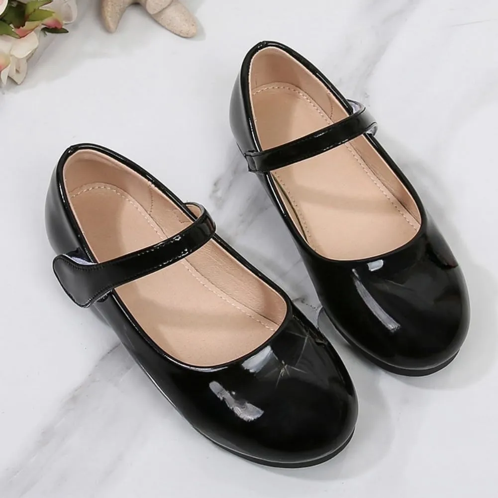 Toddler Girls Mary Jane Ballet Flats Black School Dress Shoes for Formal Party School Performance