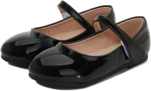 Toddler Girls Mary Jane Ballet Flats Black School Dress Shoes for Formal Party School Performance