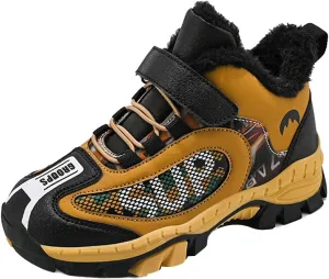 Toddler Hiking Boots Boys Girls Winter Snow Sneaker Non Slip Warm Sports Shoes for Outdoor Walking Climbing Running