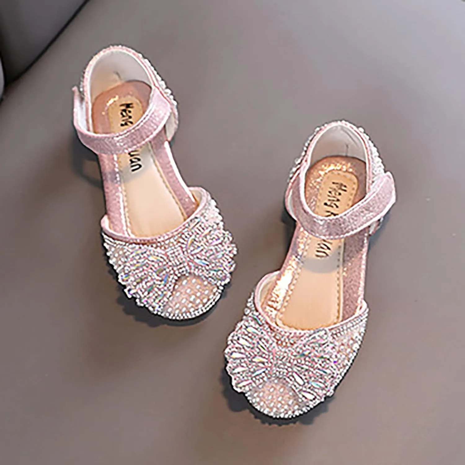 Toddler Sandals Fashion Spring And Summer Girls Dance Shoes Princess Dress Performance Shoes Pearl Slip on Water Shoe