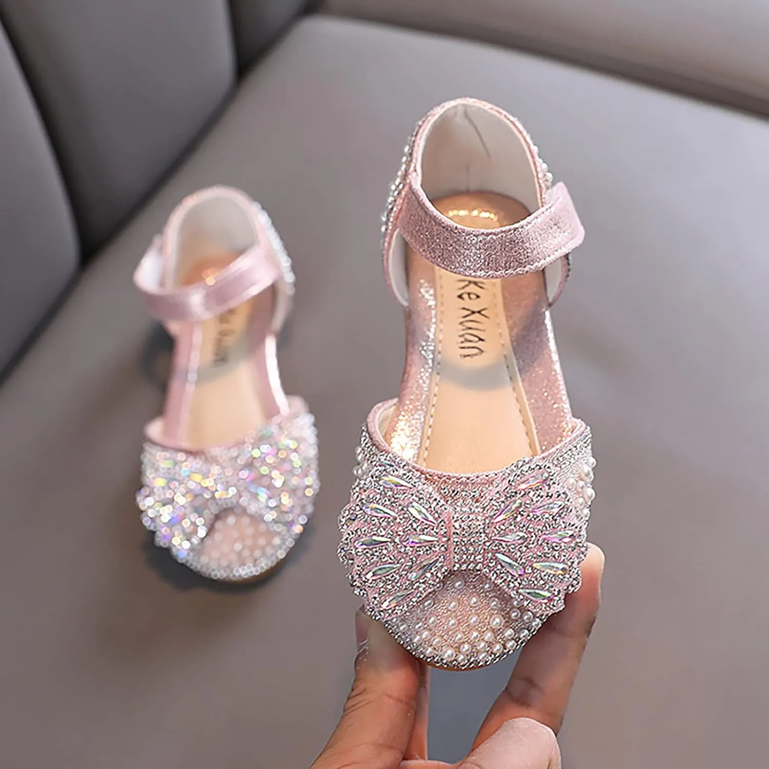 Toddler Sandals Fashion Spring And Summer Girls Dance Shoes Princess Dress Performance Shoes Pearl Slip on Water Shoe