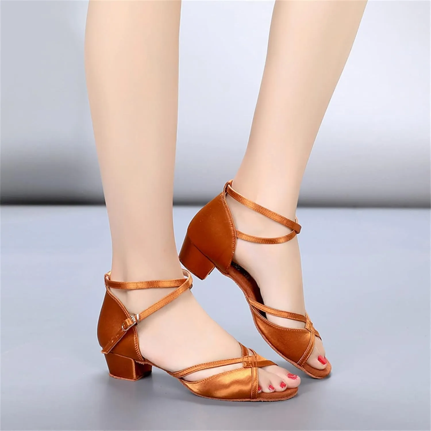 Toddler Sandals Glitter Children Girl's Ballroom Latin Tango Dance Shoes Heeled Shoes Ballroom Shoes Casual Dress Shoe