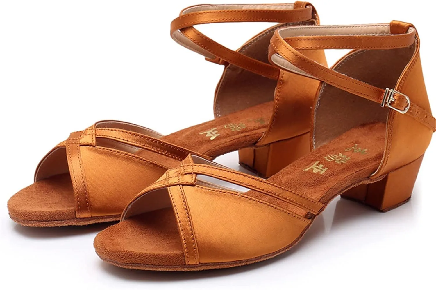 Toddler Sandals Glitter Children Girl's Ballroom Latin Tango Dance Shoes Heeled Shoes Ballroom Shoes Casual Dress Shoe