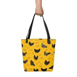 Vintage Yellow Chicken Tote Bag