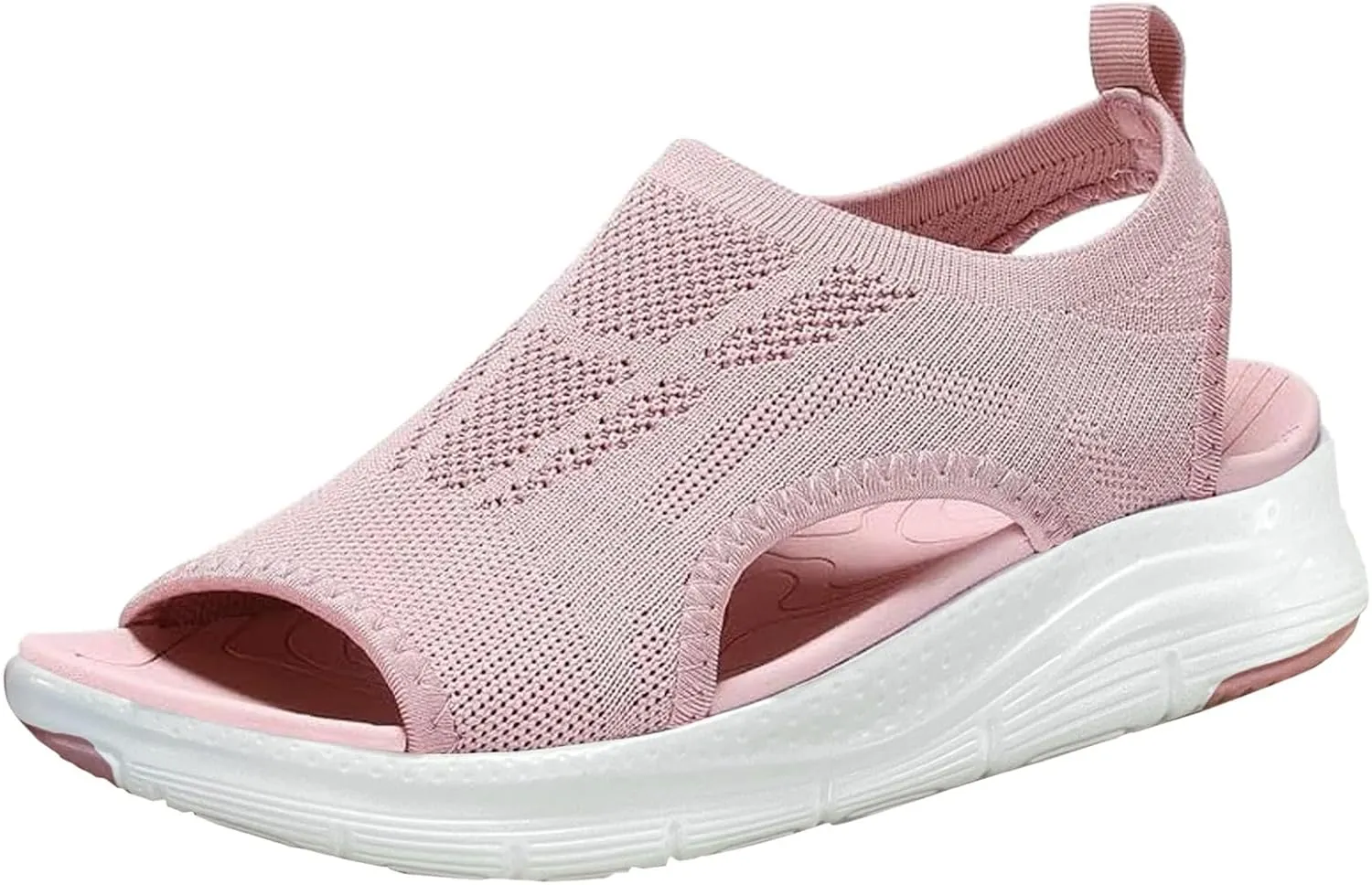 Walking Sandals for Women Platform Wedge with Arch Support Orthotic Comfortable Plantar Fasciitis Sandal Non-slip Casual Open Toe Sport Slip-Ons for Athletic Summer Beach Outdoor