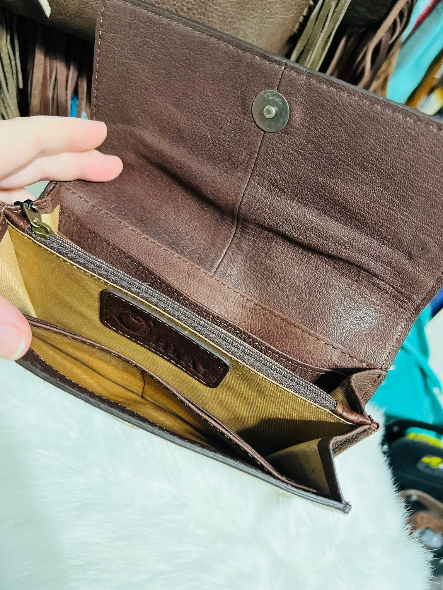 Wallet Hair-On Genuine Western Leather Women Handbag Wallet