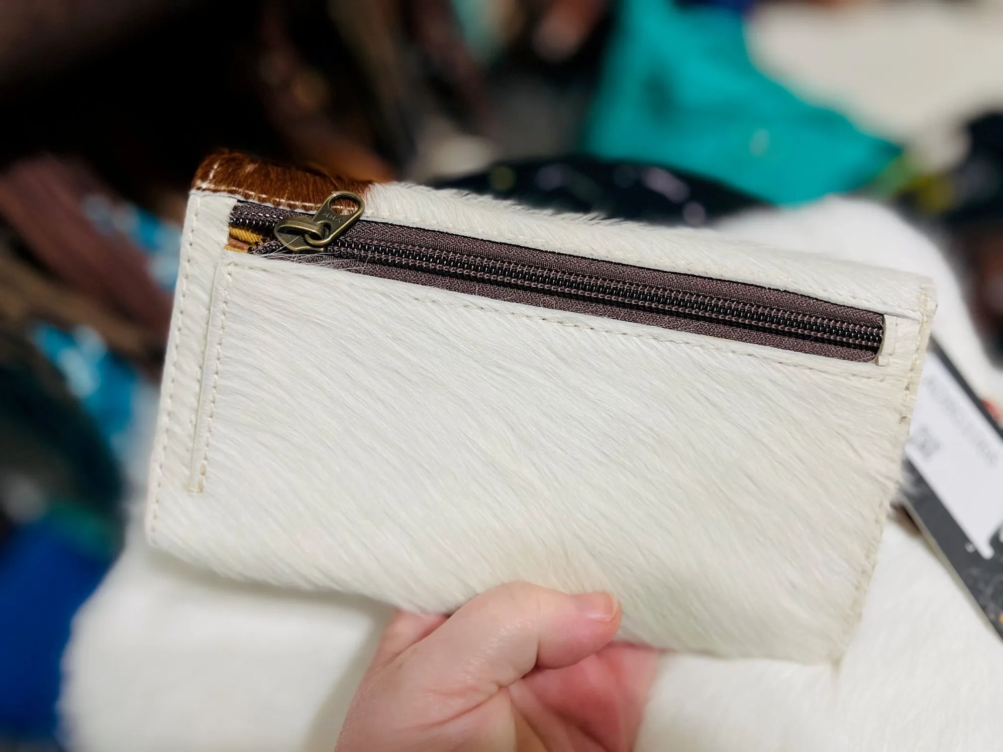 Wallet Hair-On Genuine Western Leather Women Handbag Wallet