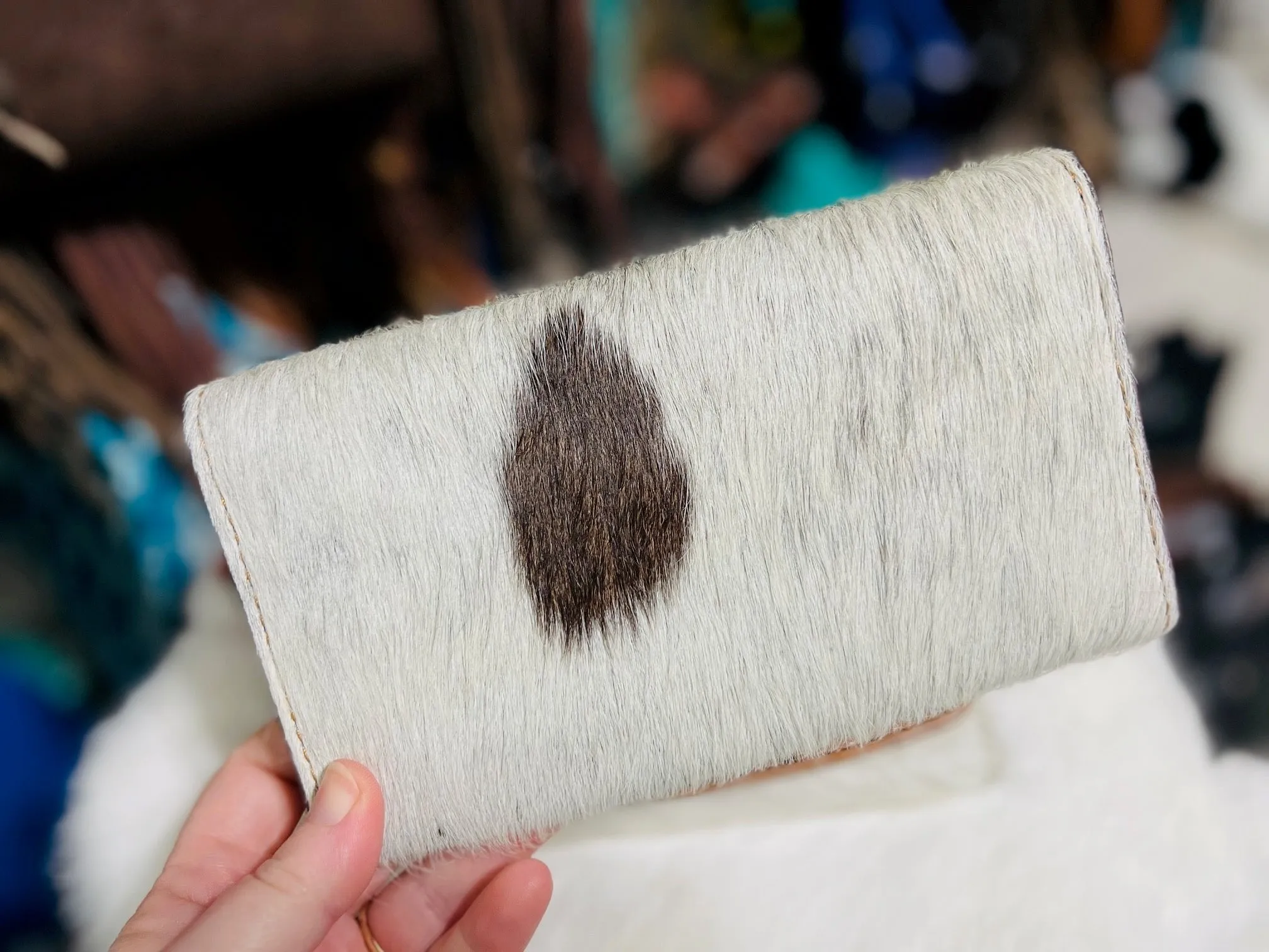 Wallet Hair-On Genuine Western Leather Women Handbag Wallet