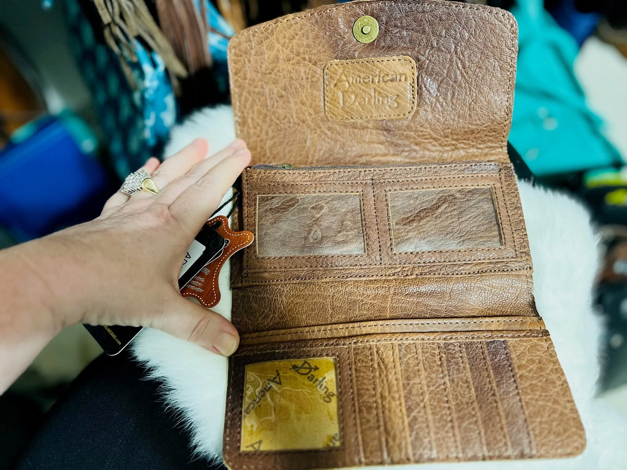 Wallet Hair-On Genuine Western Leather Women Handbag Wallet