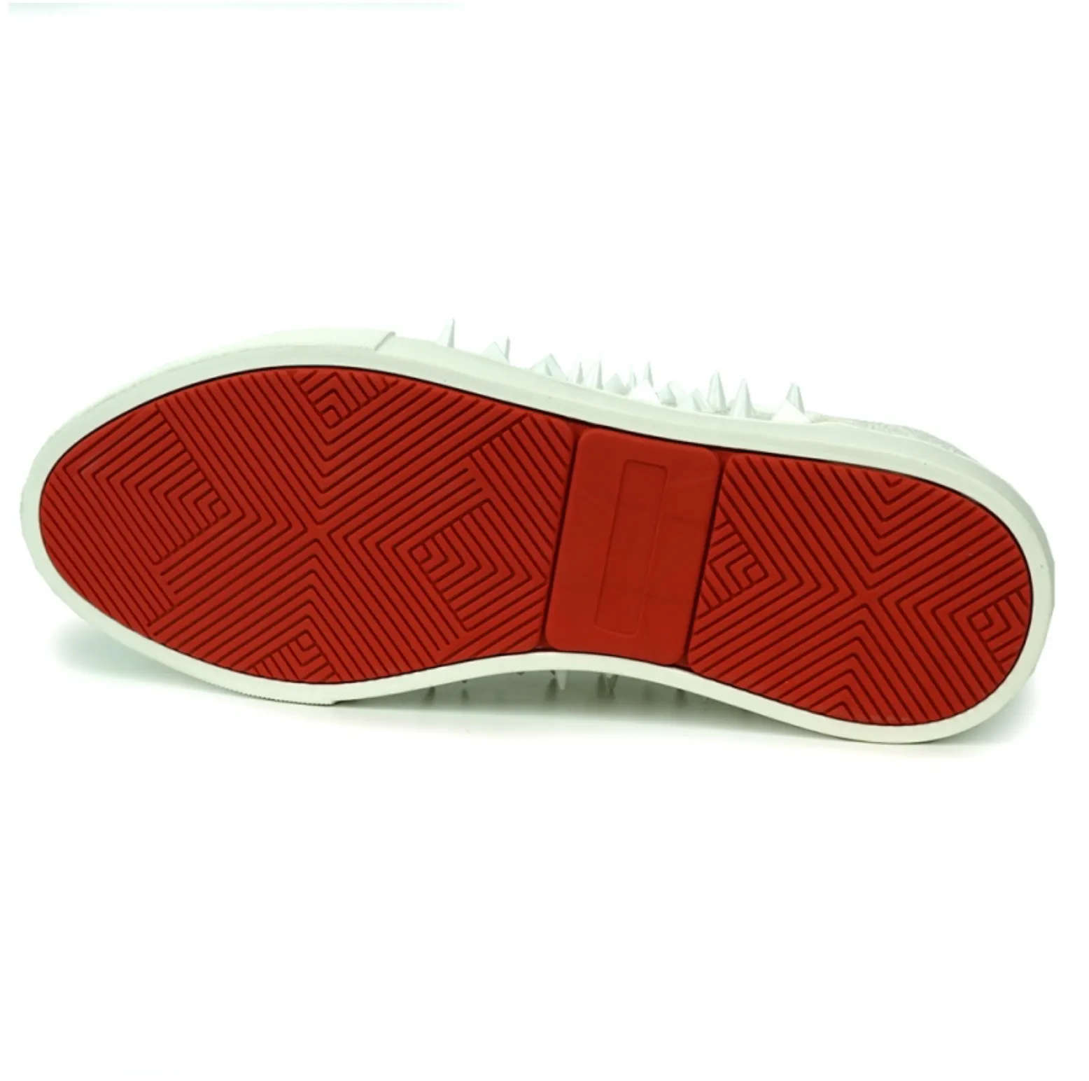 White Glitter White Spikes Low Cut Sneaker Encore by Fiesso