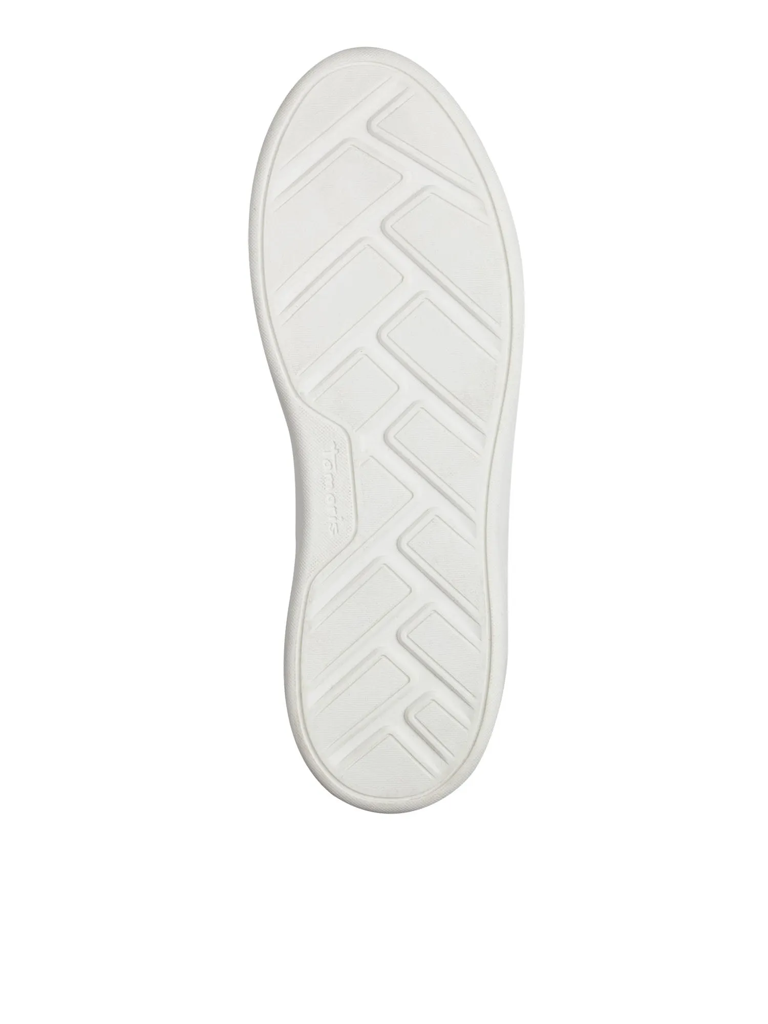 White Leather Zip Detail Trainer