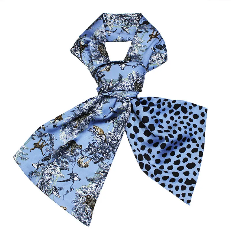 Wild Jungle Print Neck Scarf-S2020