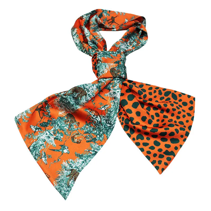 Wild Jungle Print Neck Scarf-S2020