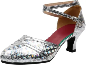 Women Rhinestone Ballroom Dance Shoes Latin Performance Dance Lady Shoes for Women Sandal