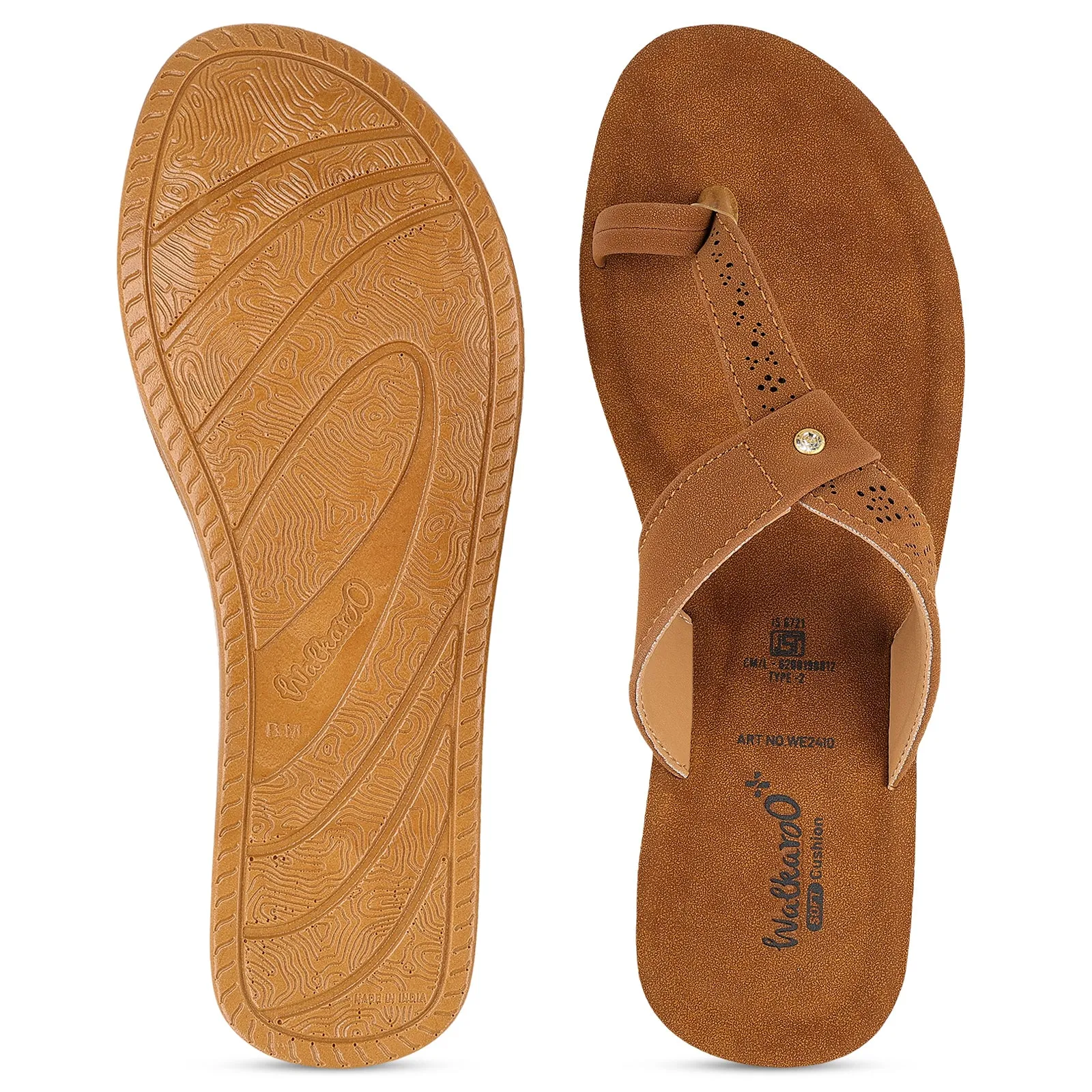 Women's Daily Wear Sandals - WE2410 Tan