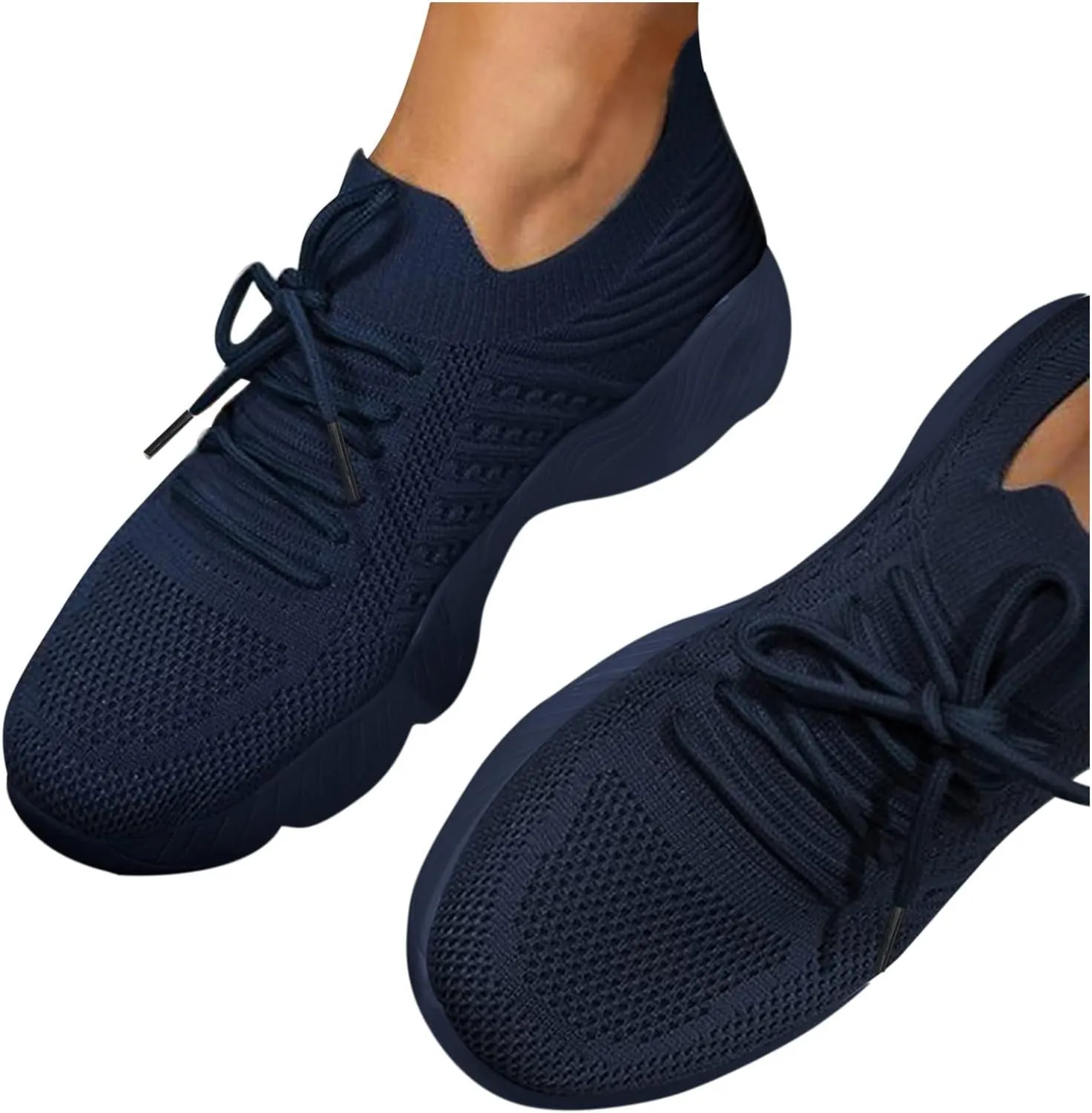 Women's Fashion Sneaker Mesh Slip On Black Non Slip Shoes for Women Comfortable Walking Shoes for Men Wide Width Black Platform Loafers Women Sock Sneakers Women