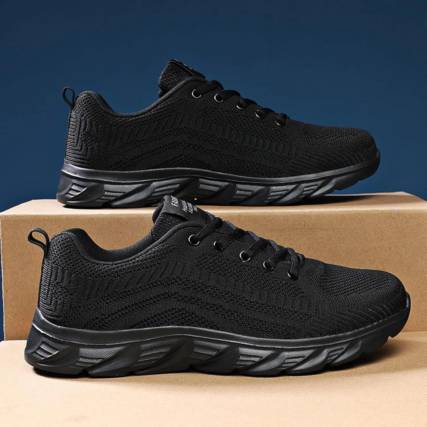 Womens Lace Up Walking Shoes Memory Foam Lightweight Comfort Running Shoes for Men Walking Men's Shoes Casual Brown Sneakers Black Tennis Shoe Cross Trainer Shoe