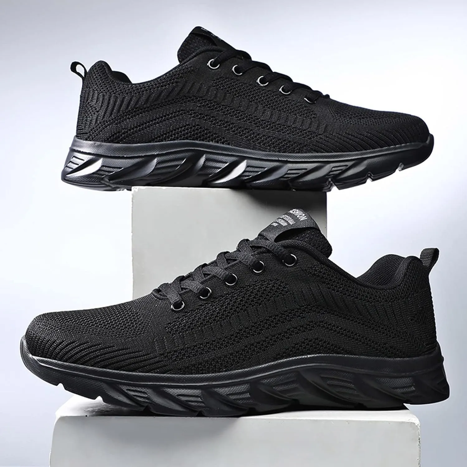 Womens Lace Up Walking Shoes Memory Foam Lightweight Comfort Running Shoes for Men Walking Men's Shoes Casual Brown Sneakers Black Tennis Shoe Cross Trainer Shoe
